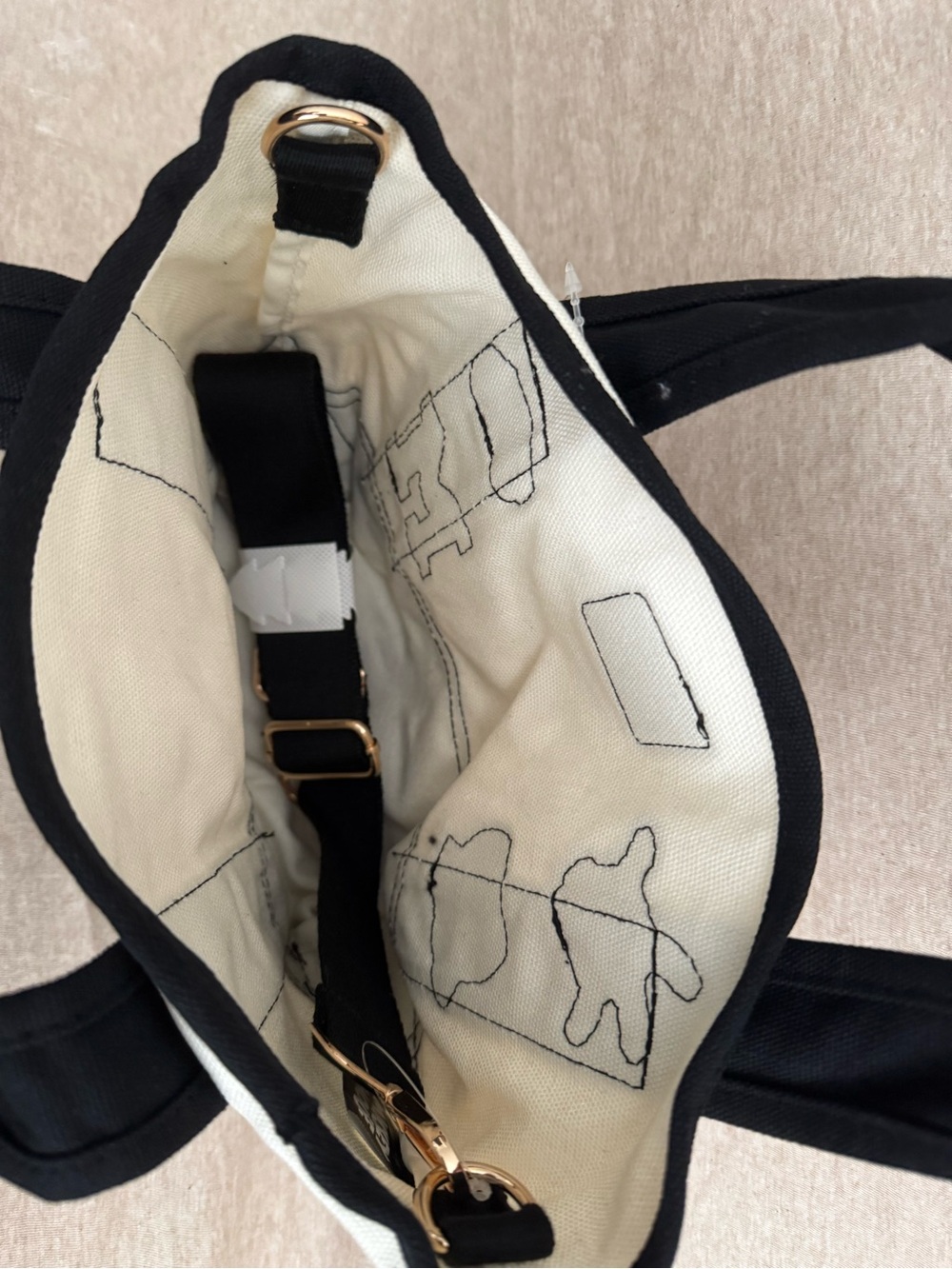 Disney Black & White Mickey Patch Tote with Red Accents - Picture 5 of 6